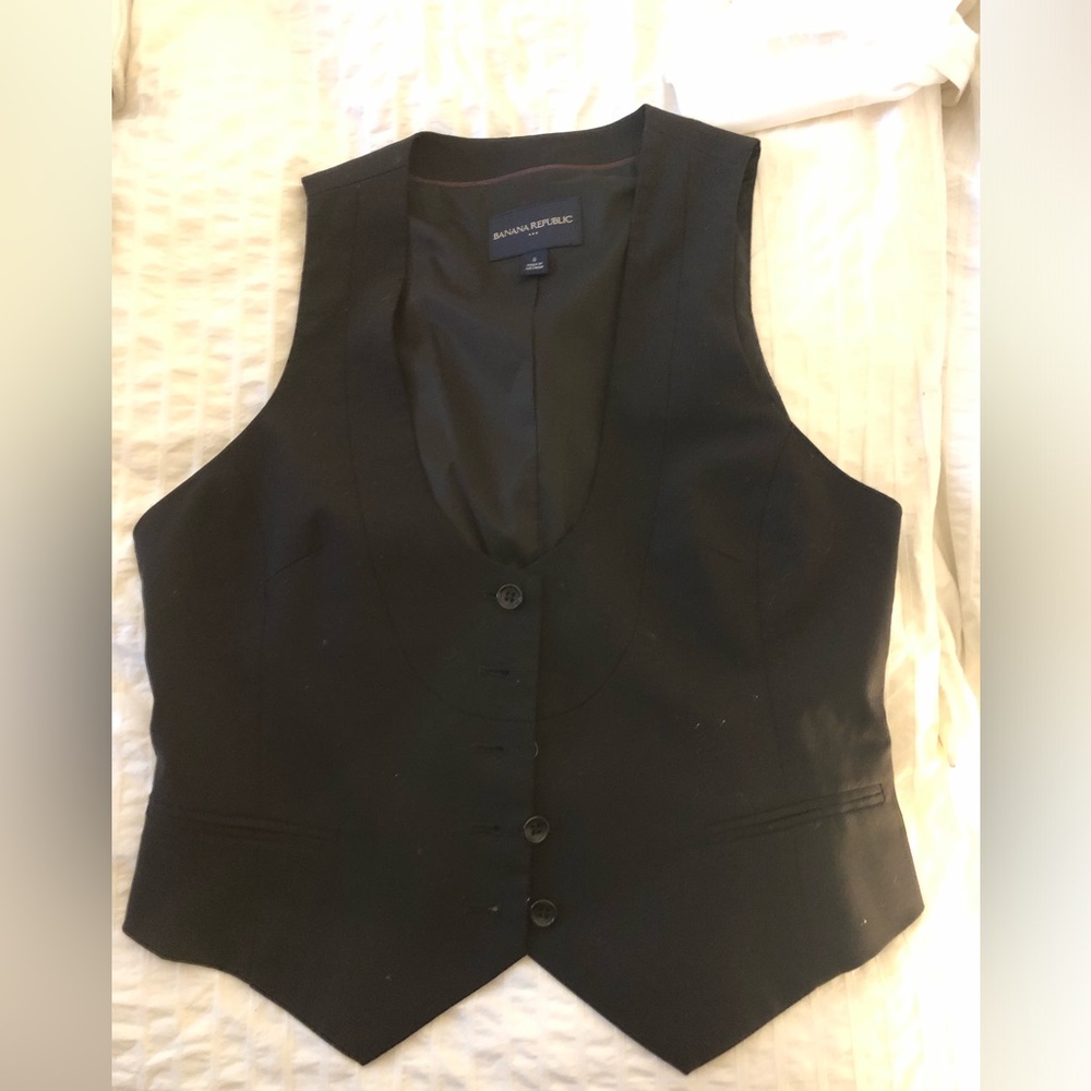 Banana republic black vest